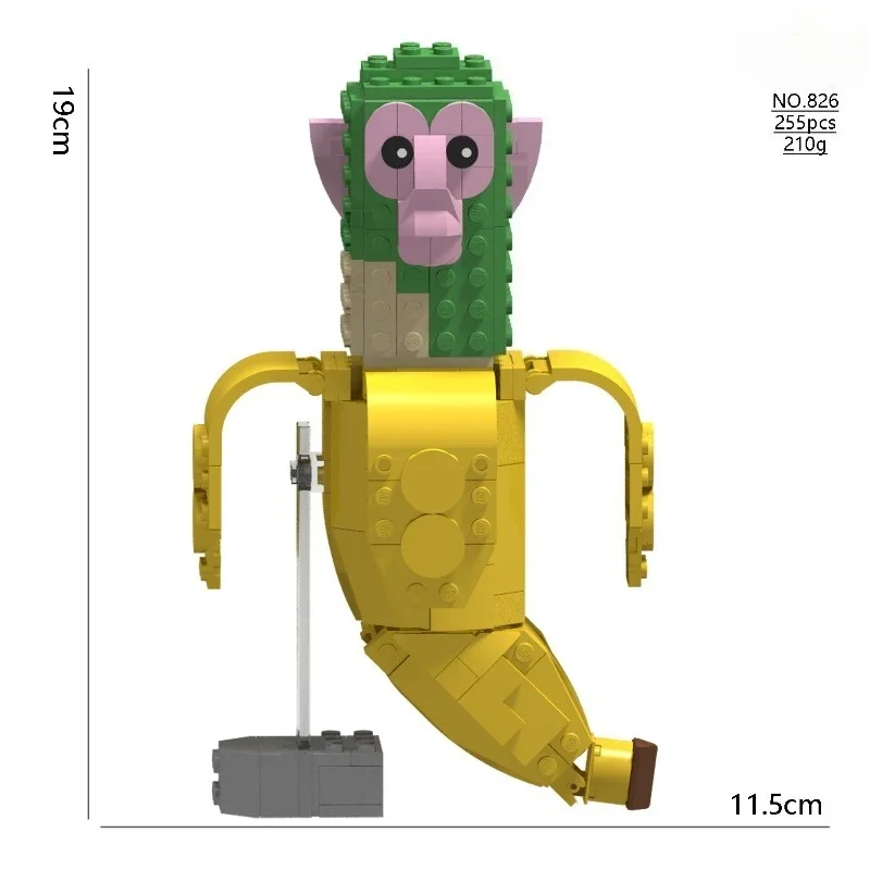 جديد تونغ تونغ تونغ الصحور اللبنات مكتب الديكور عصا خشبية رجل القرش التمساح الفيل الطوب لعبة هدية هدايا الحفلات