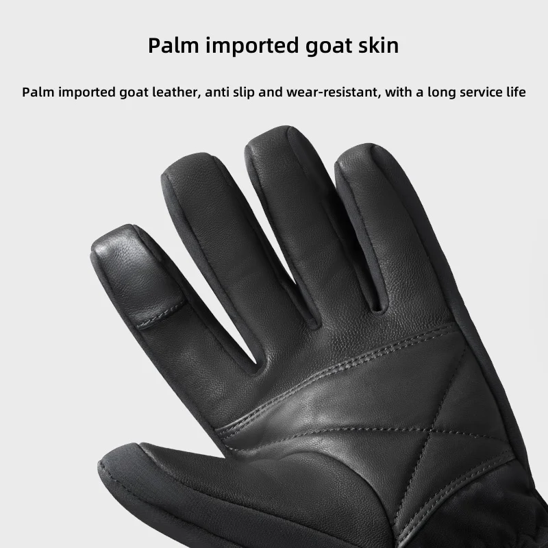 Outdoor Sport Thicker PU Palm Ski Gloves Winter Snow Warm Snowmobile Motorcycle Windproof Waterproof Snowboard For Women Men 