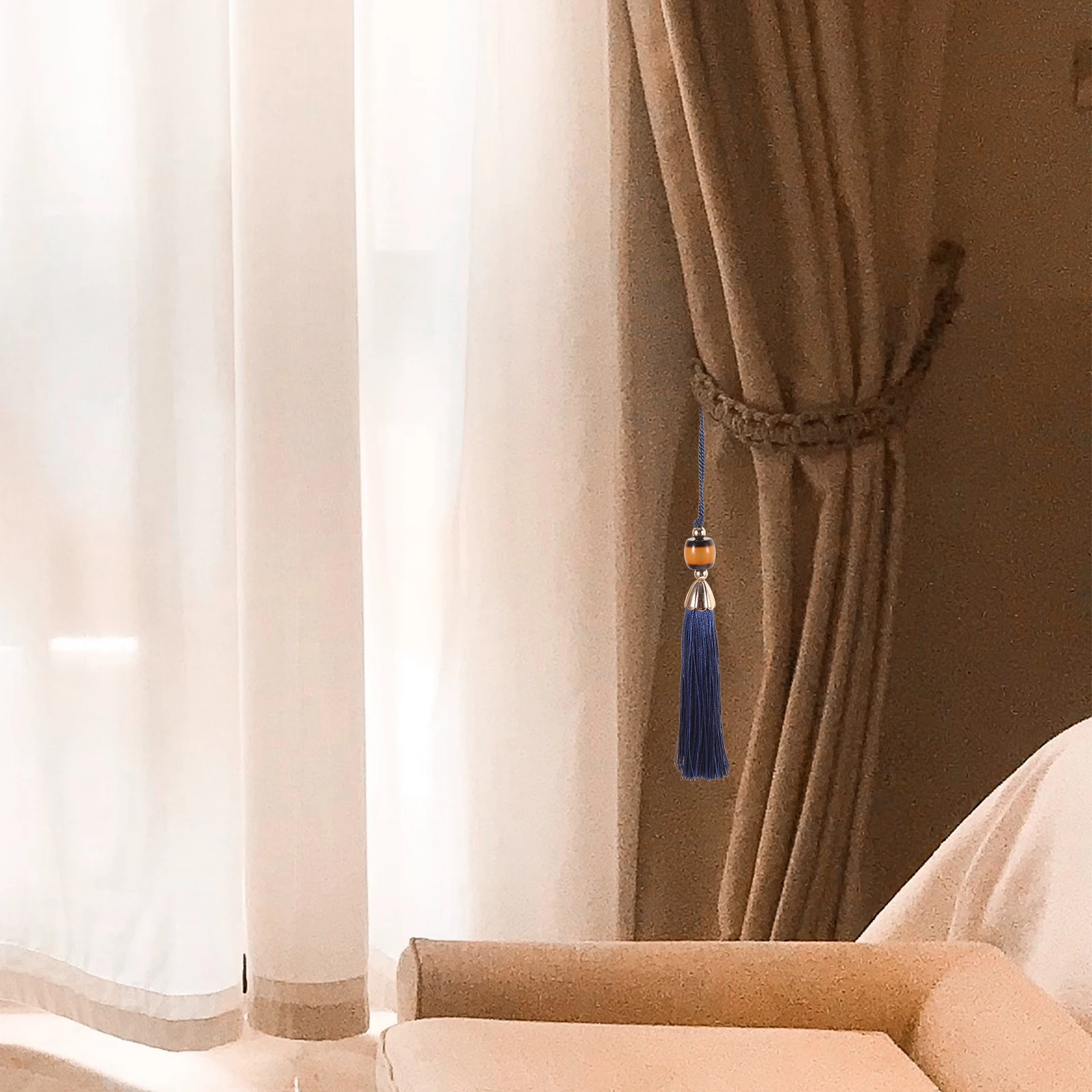 

4pcs Small Jade Ball Tassels Diy Craft Supply For Jewelry Making Keychain Bookmark Curtain Decor Home Accessories Handicraft