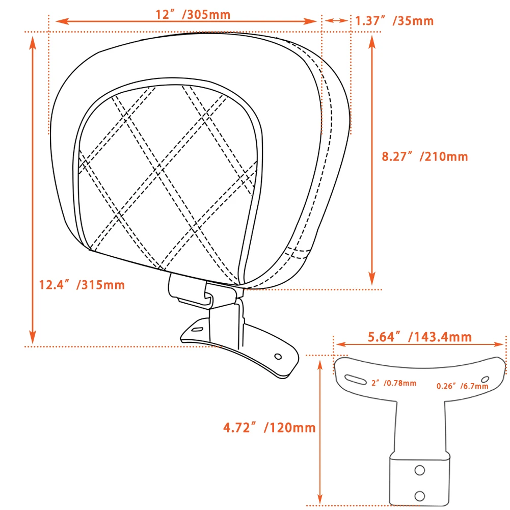 Motorcycle Front Driver Rider Backrest Pad Mounting Accessories For Harley Touring Road King Road Glide Street Glide 2009-2025