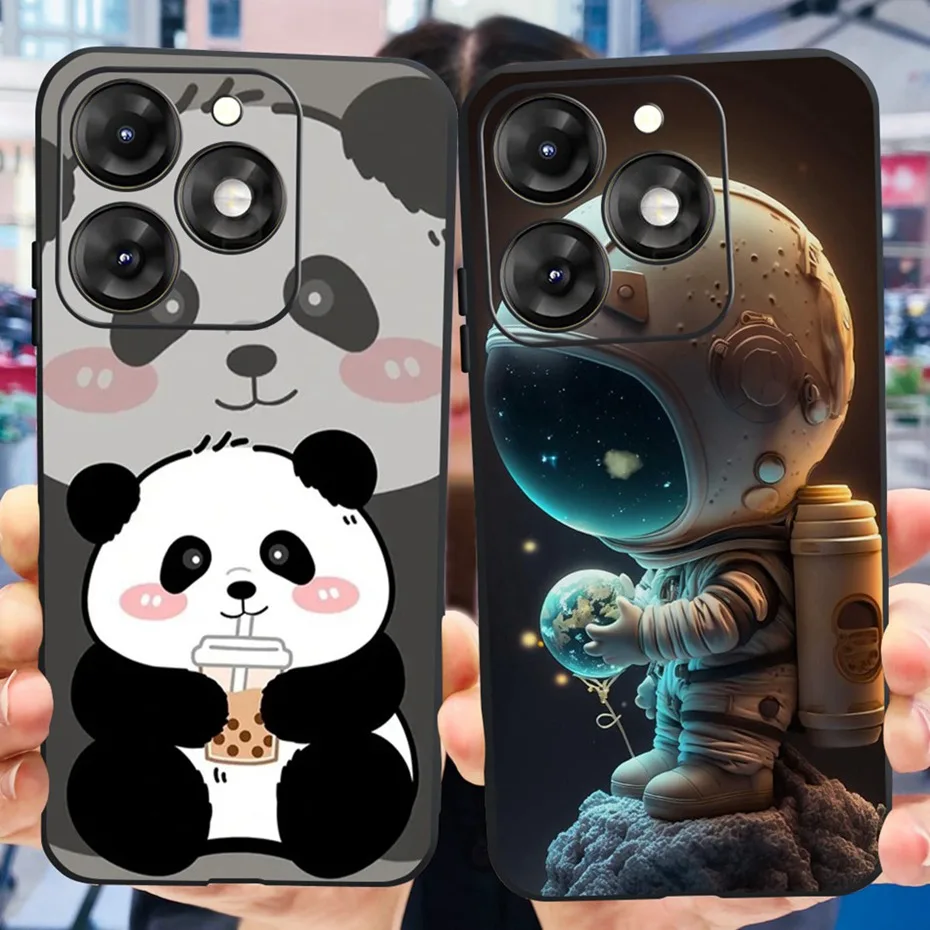 Lovely Printing Case For ITEL A70 Soft Silicone TPU Back Cover For Itel A70 A665L Black Color Phone Cases