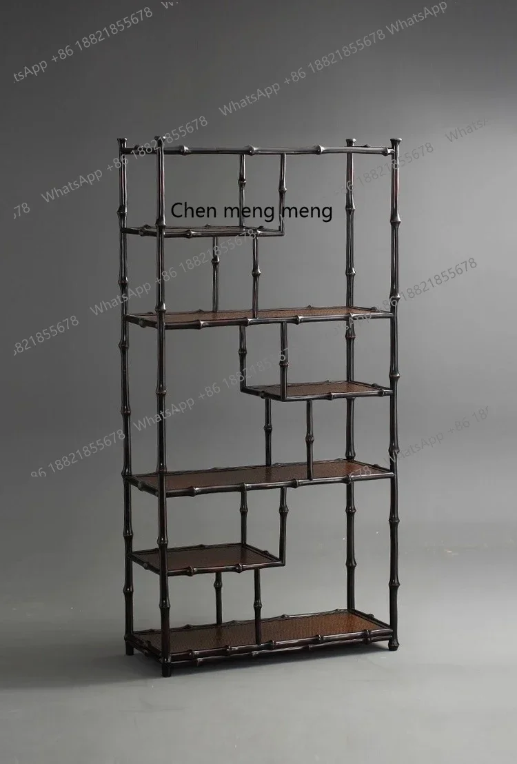 

Wrong grid pure handmade furniture partition tea cabinet tea set storage shelf bookshelf bogu shelfJJ