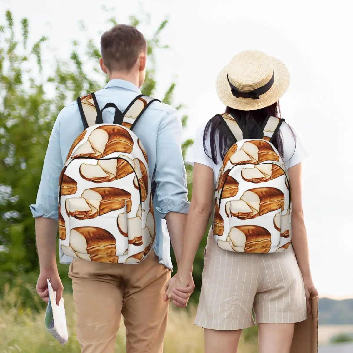 

Bread Pattern Student Backpack School Bag Hiking Travel Daypack for Men Women Bookbag Shoulder Bags