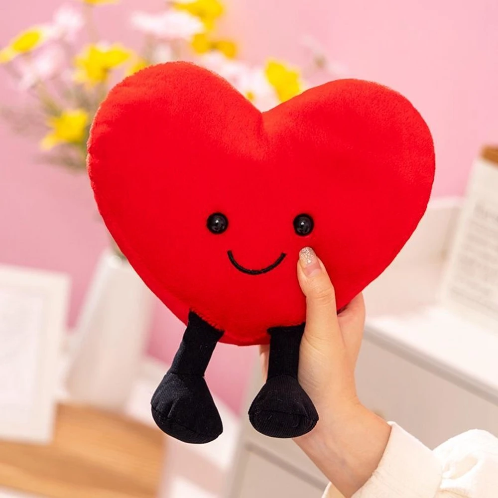 18cm Heart-Shaped Pillow Throw Pillow Plush Toy Delicate Funny  Soft Cartoon Doll Home Decor Comfortable Fun Gift Birthday Gift