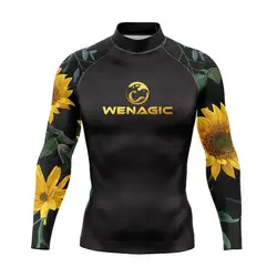 Men's Swimming T-shirt Swimsuit Beach UV Protection Rash Guard Diving Rashguard Swimwear Long Sleeve Surfing Suits Surf T-shirt