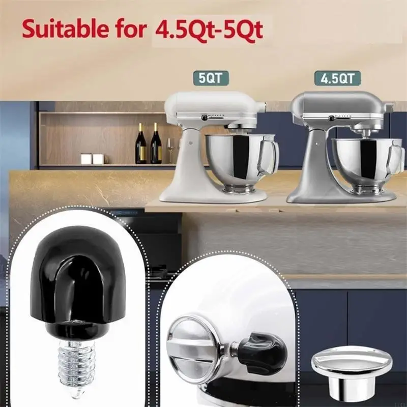 Hub Caps and Screw Assembly Mixer Attachment Caps Stand Mixer Repair Set Mixer Attachment Fixing Screw for 4.5QT-5QT Mixer