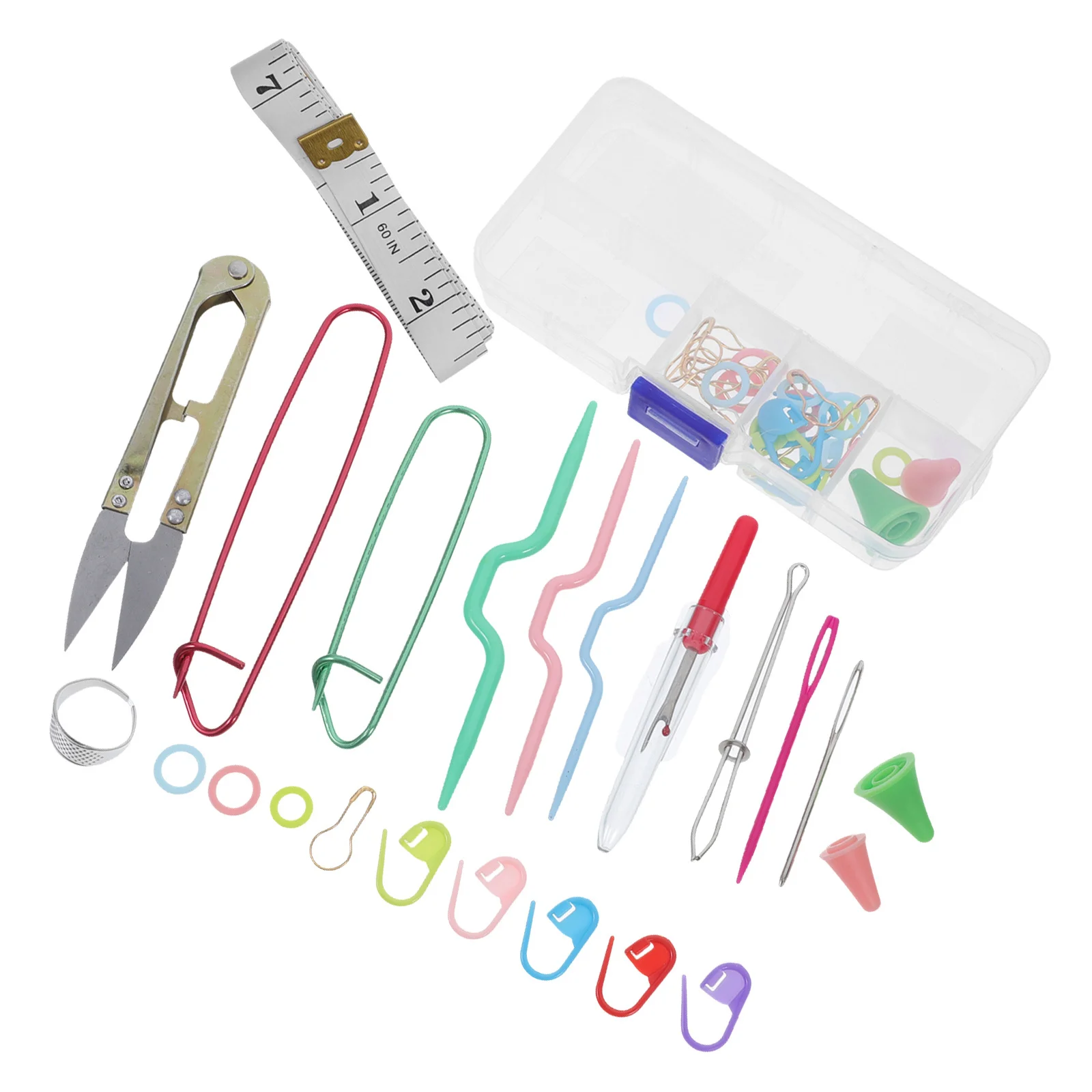 

1Set Lightweight Compact Crochet Hooks Yarn Braiding Accessory Knitting Needles Creative Design for Beginners Housewives