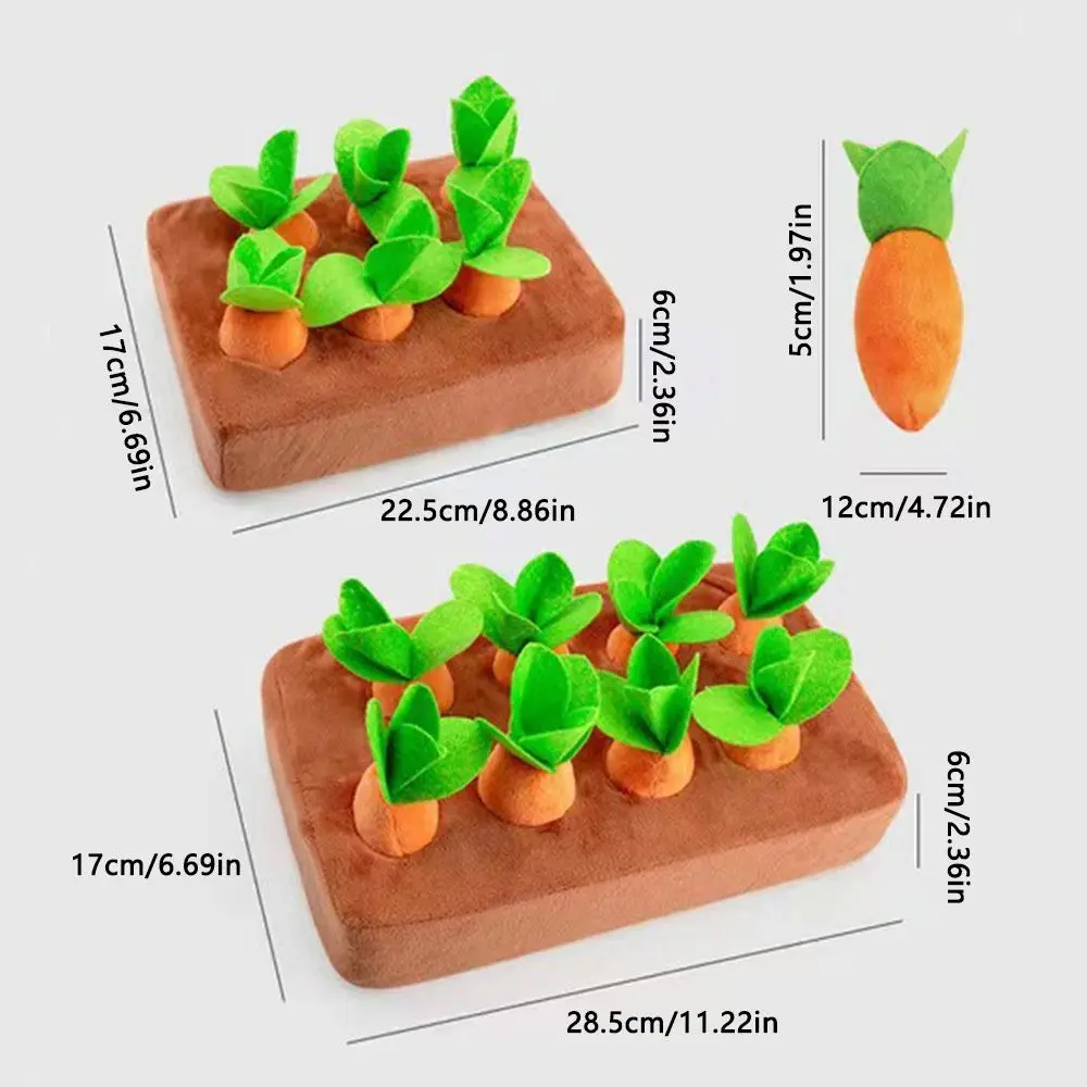 Hot Pulling Radish Garden Parent-child Interaction Toys Child Educational Toys Pet Dog Chew Toy Pull Up Carrots Plush Carrot Toy