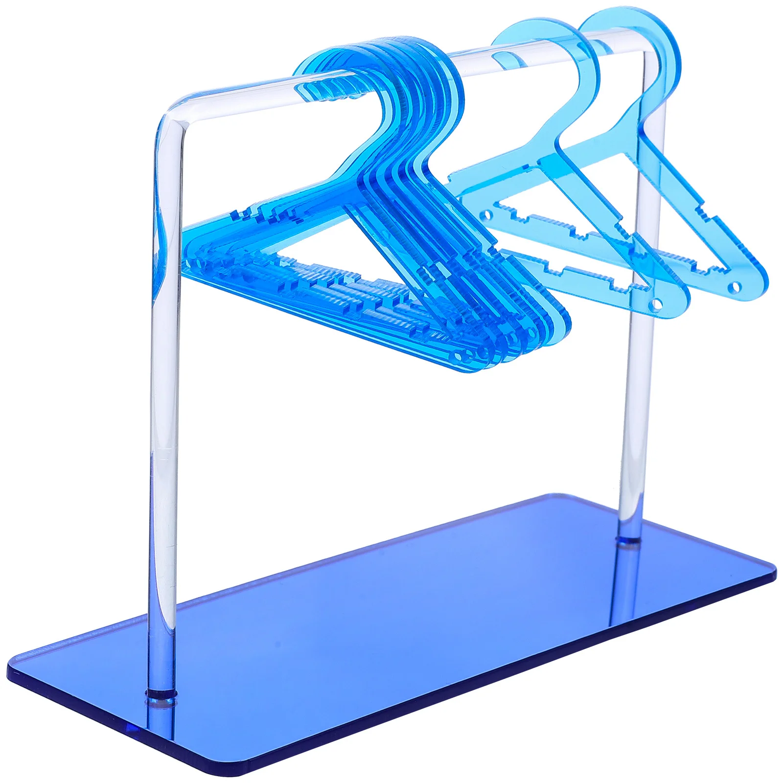 

1Set Clothes Hanger Shaped Jewelry Display Stand Acrylic Earring Holder Organizer for Necklaces Desktop Decorative Rack Storage