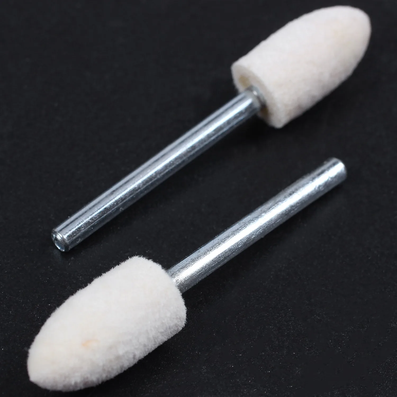 12 Pcs Polishing Buffing Tool 8.5mm Conical Mounted Felt Bobs 3mm Shank