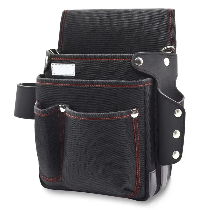 New Portable Heavy Duty Tool Pouch Multiple Pockets & Vertical Storage for Electricians & Carpenters Clip on Belt Work Pouch Bag
