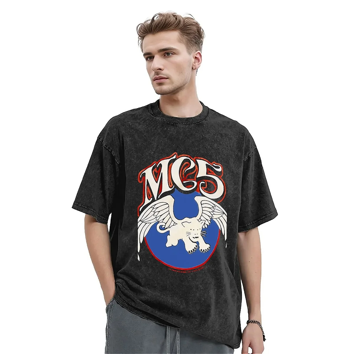 Oversized Washed T-Shirt FRIENDS Simple T Shirts Rachel MC5 Fashion Tshirt for Male Summer Y2K Funny Print Tops