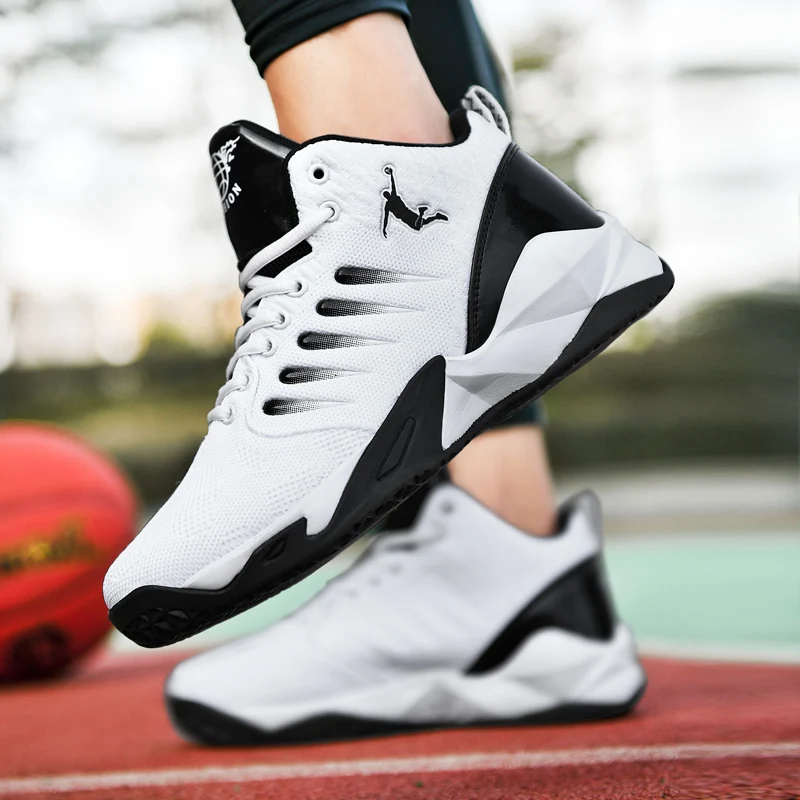 

Men Basketball Shoes Breathable Anti-slip Basketball Sneakers Women Summer/Autumn Gym Outdoor Sports White Sneakers