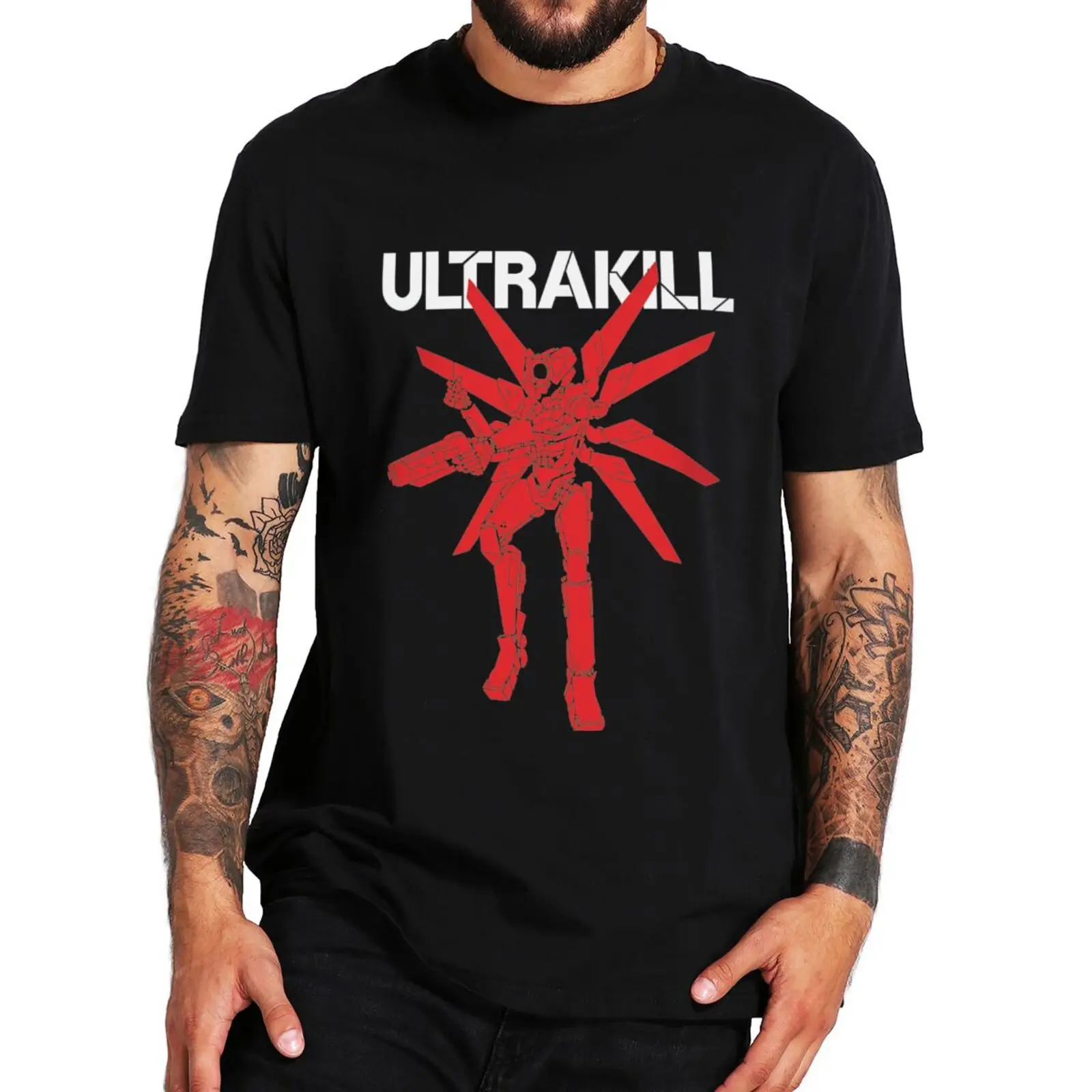 Summer T-shirts Ultrakill T Shirt Shooter Game Fans Geek Gift Graphic T-shirt For Men Cotton Unisex Summer Casual Tops EU Size