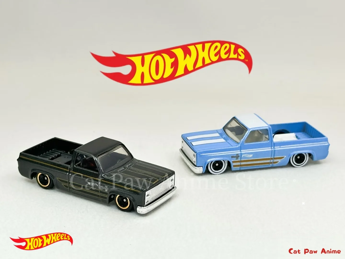 ماتيل هوت ويلز شيفروليه سيلفرادو شاحنة بيك اب 1983 سيارة رياضية لعبة مجسمة لهواة جمع دييكاست السكك الحديدية مركبة السيارات