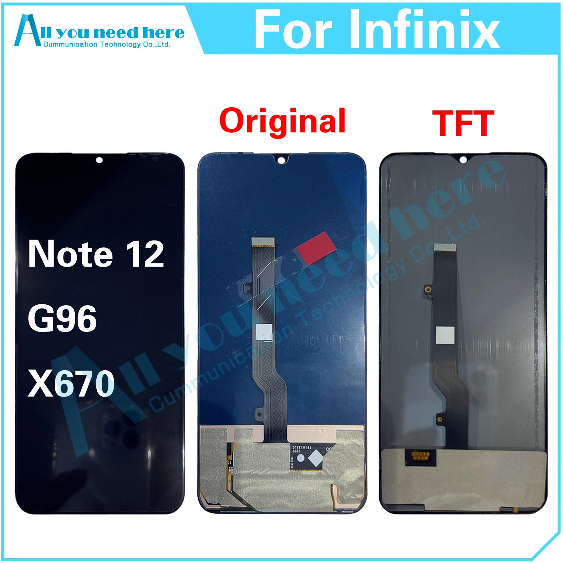 100% Test For Infinix Note 12 G96 X670 LCD Display Touch Screen Digitizer Assembly For Note12 Turbo Replacement