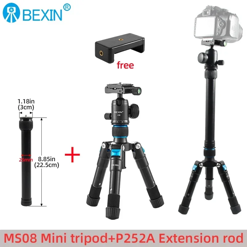 BEXIN Portable Tripode Lightweight Travel desktop flexible Tabletop compact Mini smart phone Camera DSLR Tripod Stand for iphone