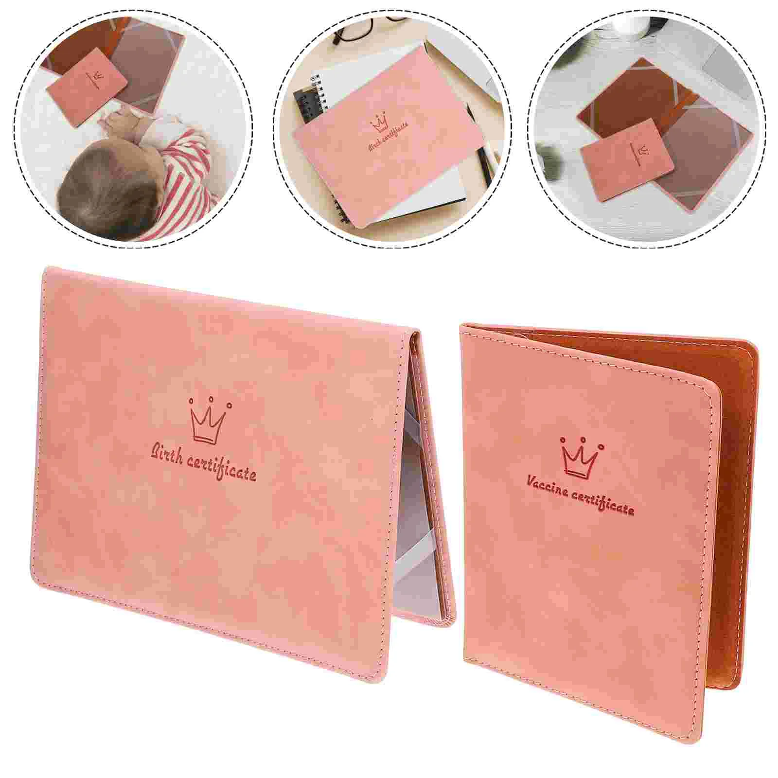 

2 PCS Protector Birth Certificate Cover Baby Binder Clips Storage for Artificial Document Organizer