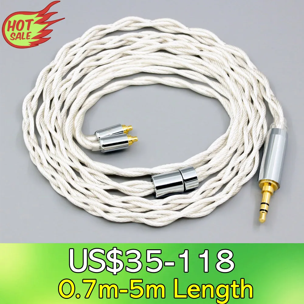 Graphene 7N OCC Silver Plated Type2 Earphone Cable For Sennheiser ie200 IE300 ie600 IE900 LN008123