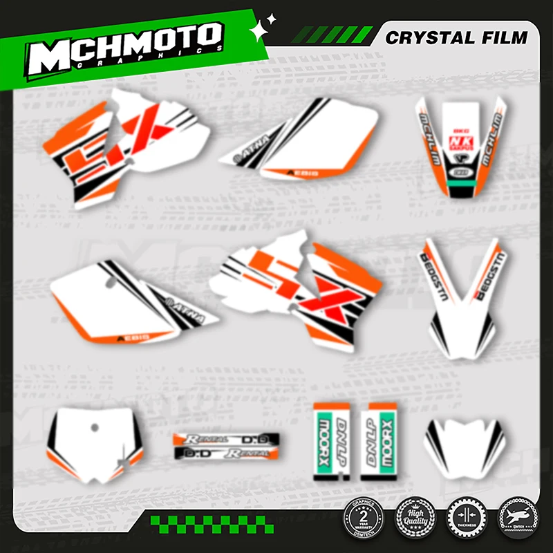 

MCHMFG For KTM 2002-2008 SX50 SX 50 Dirt Bike Graphics Decal Stickers Kits Number Name Custom