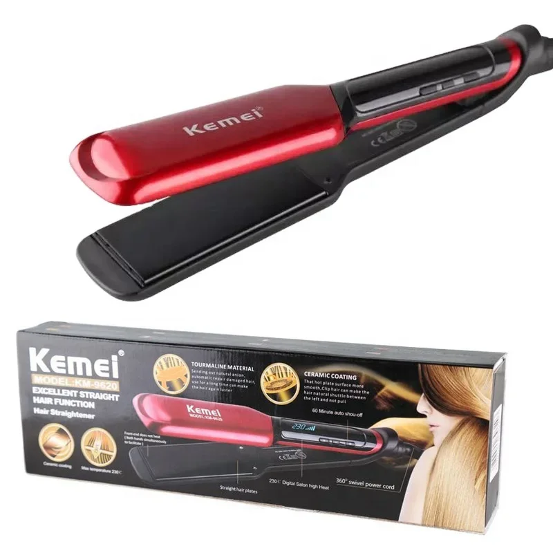 

Kemei KM-9620 Family Dedicated Electric Hair Straightener and Curling Iron with LCD Screen Lisseur Cheveux Ceramique