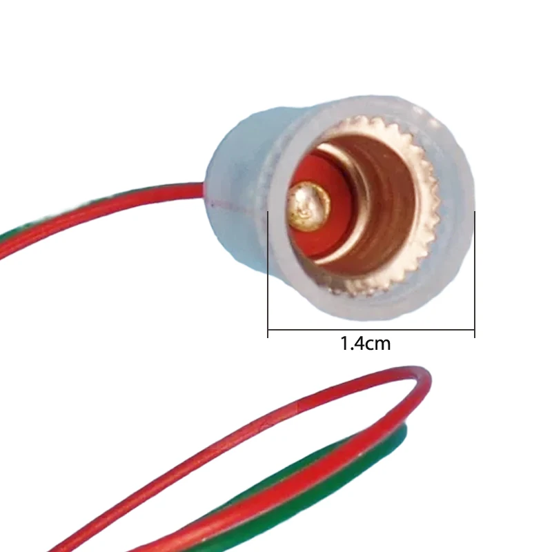 ワイヤー付きランプホルダー,小さなガラスホルダー,e10,e12ベース,教育機器,実験線の長さ20cm, 2 10個