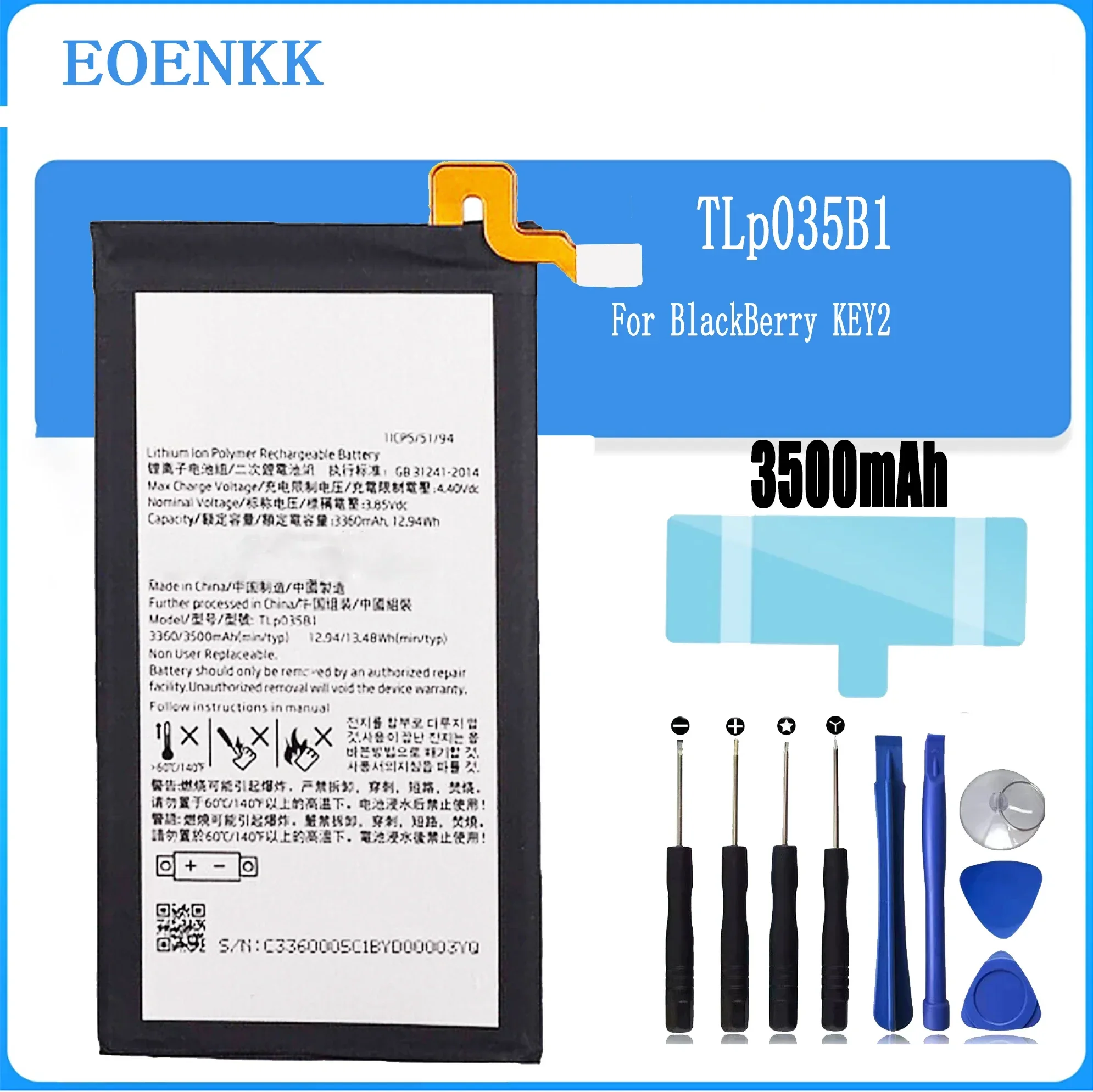 TLP035B1 TLP034E1 Bateria do Blackberry Keytwo Key2 Key 2 Keyone KEY1 Do Alcatel DTEK70 Oryginalne Baterie o Wysokiej Pojemności Bateria