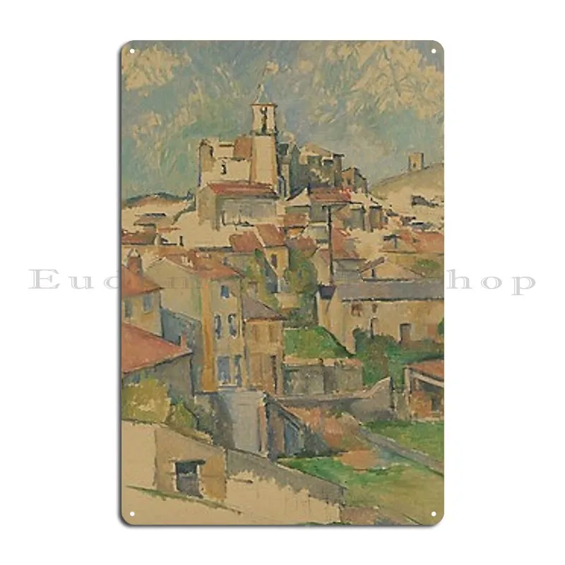 Village Cezanne Metal Signs Create Rusty Wall Decor Cinema Create Tin Sign Poster