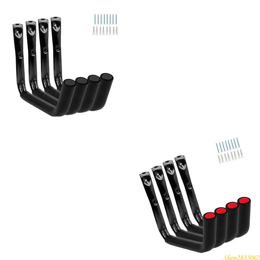 

4 сверхмощных железных крючка для подвешивания инструментов, велосипедов, каноэ, безопасное настенное решение для хранения для