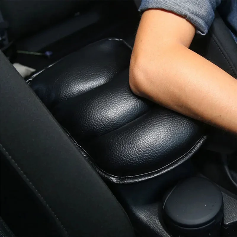 

Leather Car Armrest Pad Covers Universal Center Console Auto Seat Armrests Box Pads Black Armrest Storage Protection Cushion