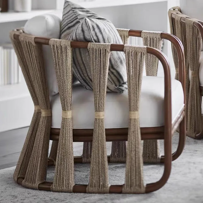 

Балкон для отдыха, одноместное место, модель комнаты, дизайнерский двор, сад, комбинация стульев из ротанга