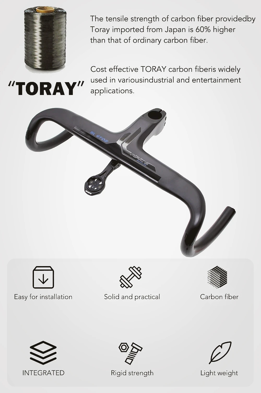 

BERIJIE Full Carbon Internal Cable Manillar Integrated Cockpit, Adapters available for SL7,OBERA,MADONE GEN6,SUPER6 EVO Gen4