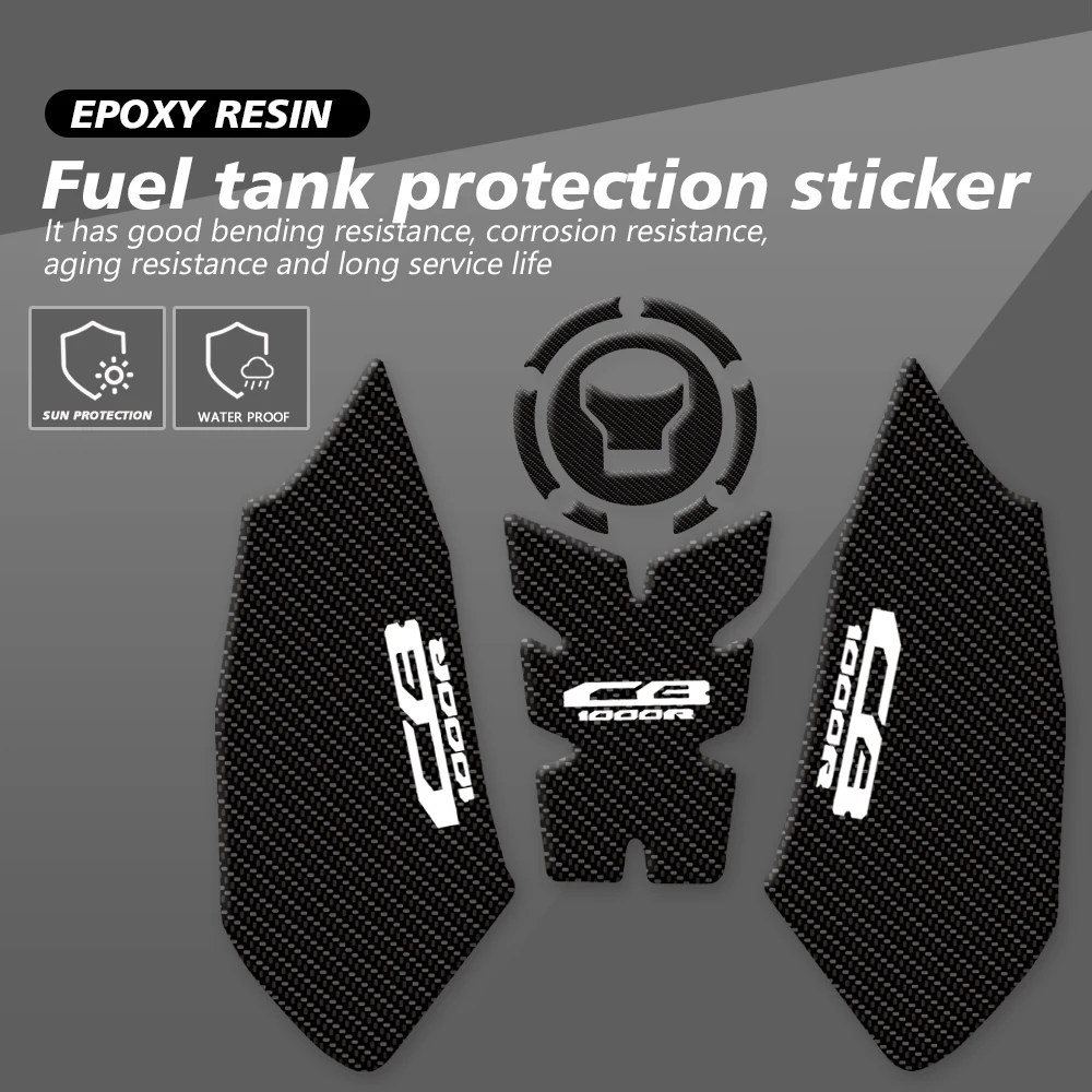 Fit For HONDA CB1000R CB 1000 R CB1000 2021 2023 2022 3D Epoxy Resin Motorcycle Tank Pad Protector Transparent Fish Bone Decal