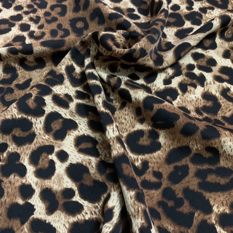 

Leopard Print Opaque Fabric for DIY Dress Blouse Top Cheongsam Women Fashion Textile Handmade Garment Material