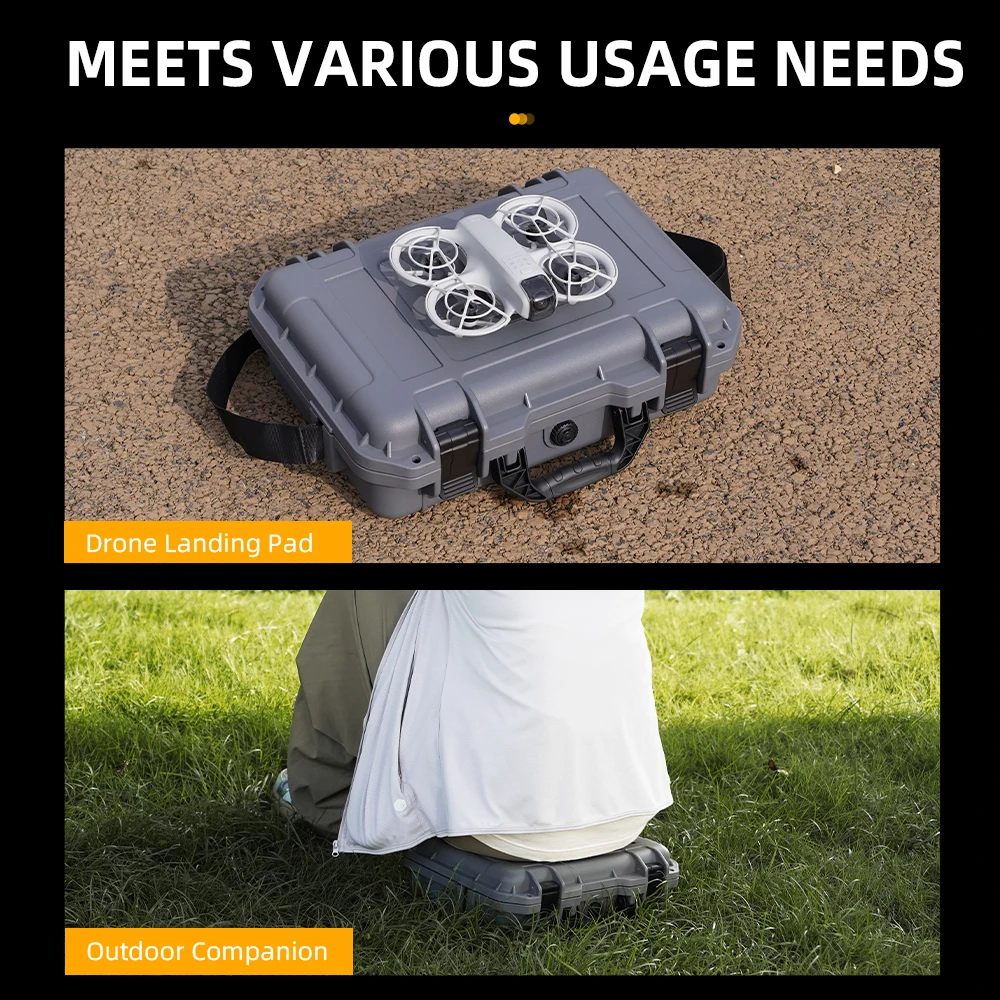 BRDRC Waterproof Case for Neo Drone RC 3 Remote Controller Storage Box Explosion Proof Carrying Case With Shoulder Straps