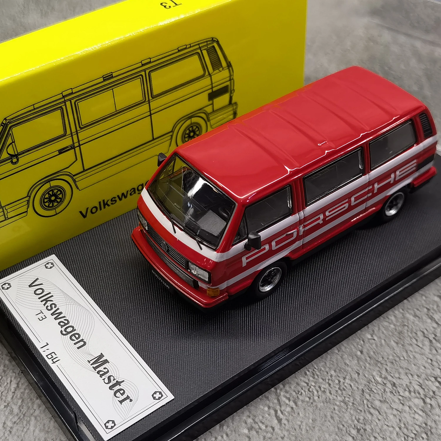 Diecast Master 1/64 Skala Volkswagen VW T3 Van Alloy Model samochodu Kolekcjonerska zabawka Prezent Pamiątka Wyświetlacz Ozdoby