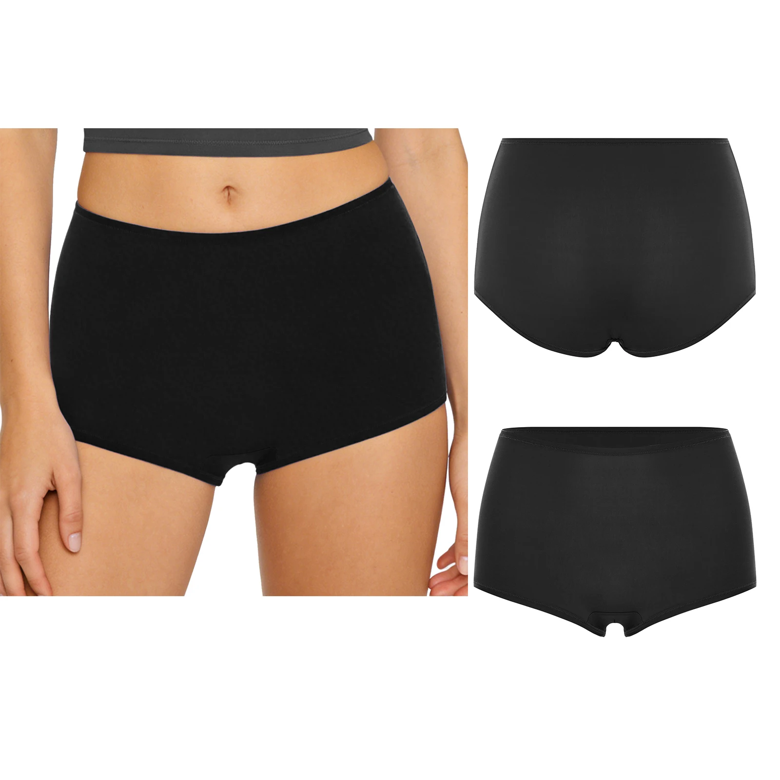 Quickly Dry Stretchy Casual Sports Boyshorts Women Boxer Brief Solid Color Gym Yoga Shorts for Panties Workout Running Underwear
