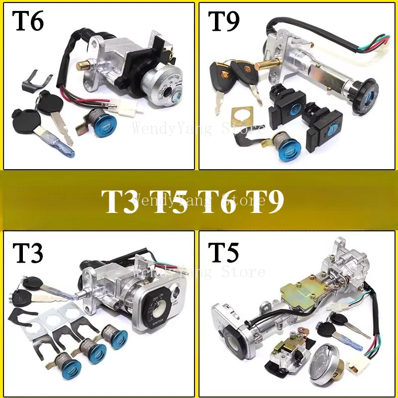 

Электрический переключатель зажигания Cruiser для мотоцикла, крышка топливного газа, набор замков для ключа для Wottan Storm 125 Majiester T3 T5 T6 T8T9