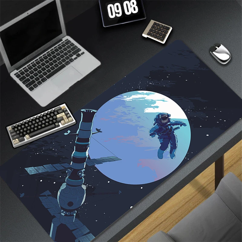 

Mouse Pad Outer Space Astronauts Mousepad Gaming Keyboard Pad Computer Cute Desk Mat Accessories Gamer Mausepad Office PC Carpet
