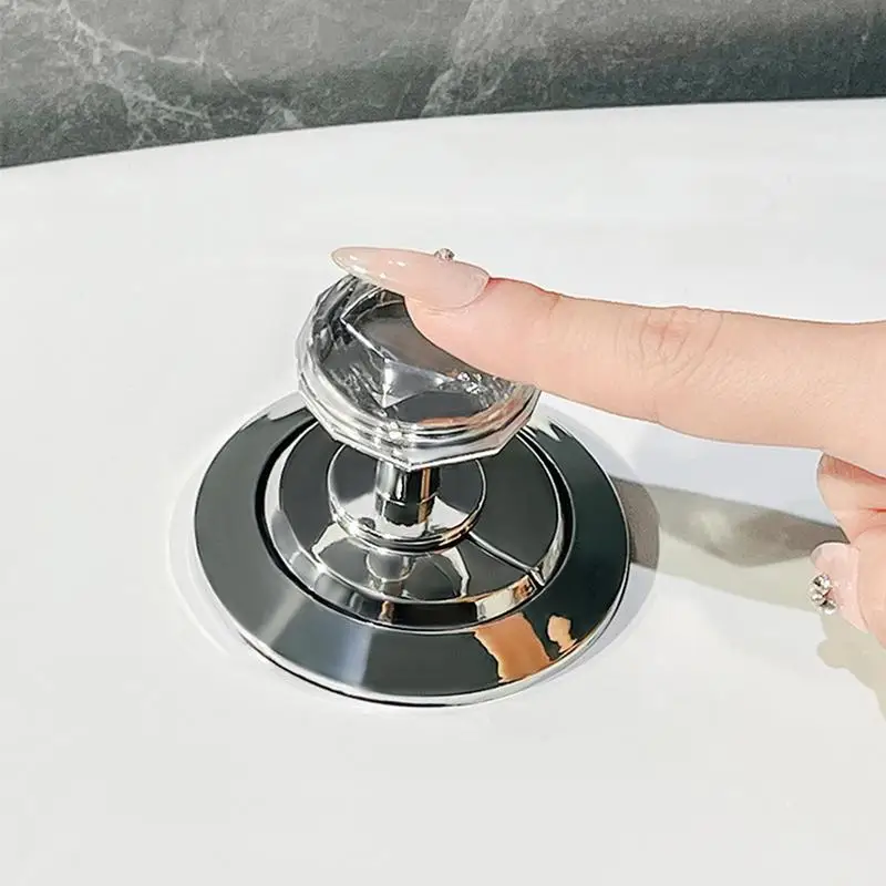 Toilet Flush Button Toilet Flusher Button Press Rhinestone Pattern Toilet Water Tank Button Pusher Nail Protection Toilet Helper