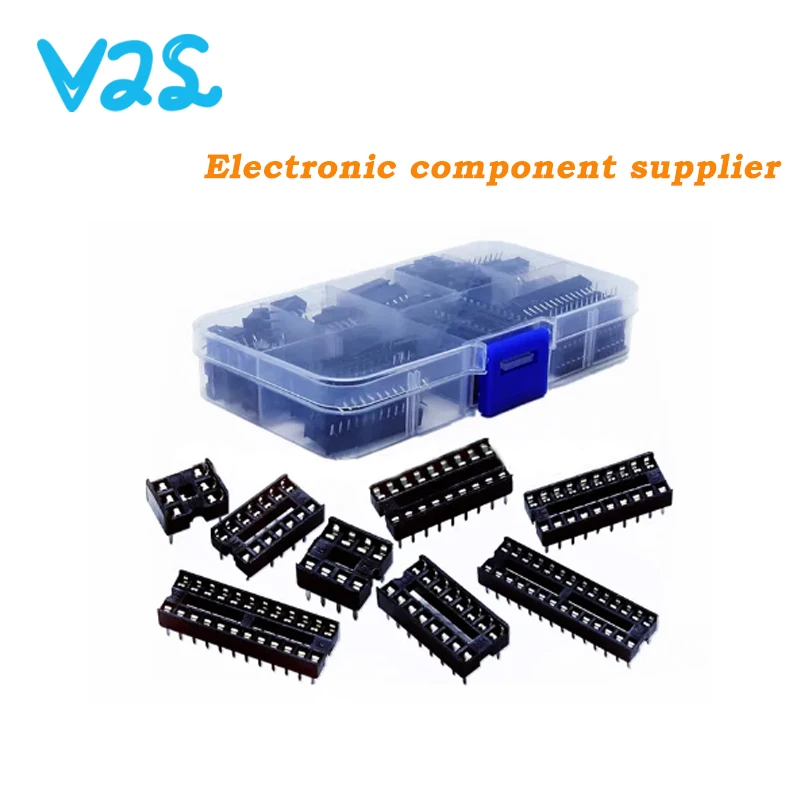 (66pcs/Lot) New DIP IC Sockets Adaptor Solder Type Socket Kit 6 8 14 16 18 20 24 28 Pin DIP-8 16-Pins DIP8 DIP16 IC Connector