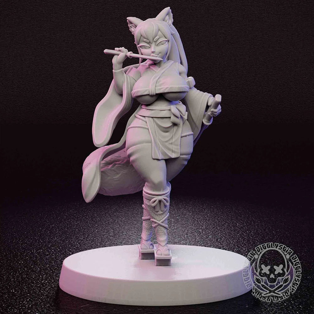 

Femme FataleTanuki NSFW 1/24 Scale Resin Figure Model Kit Rabbit Unassembled Unpainted Doll 3D Printing DIY Statue Crafts Toy