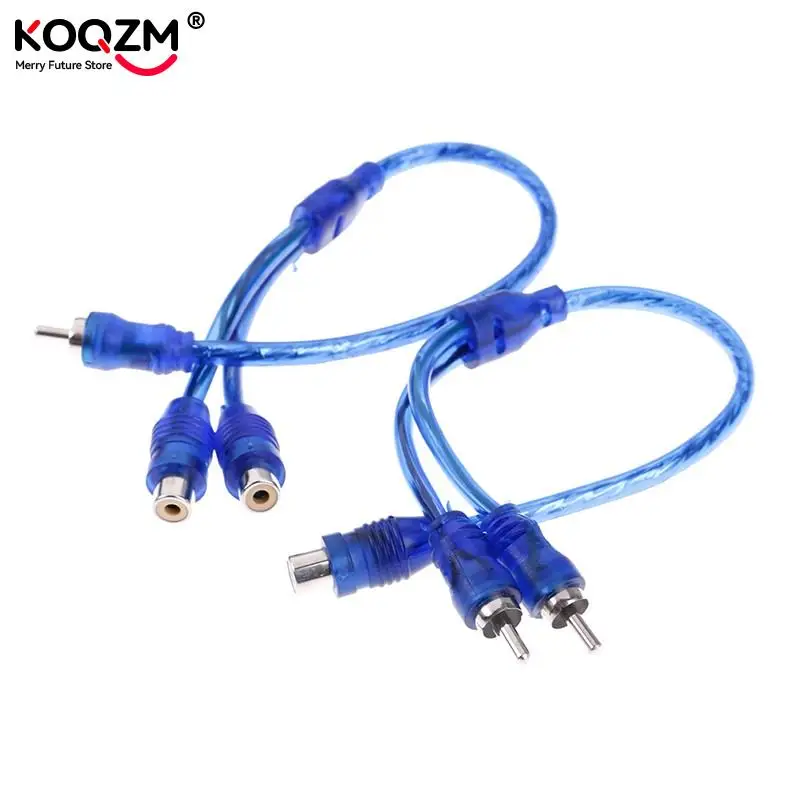 Car Audio Cable 1 Male To 2 Female/ 1 Female RCA 2 Male Adapter Cable Wire Splitter Stereo Audio Signal Connector