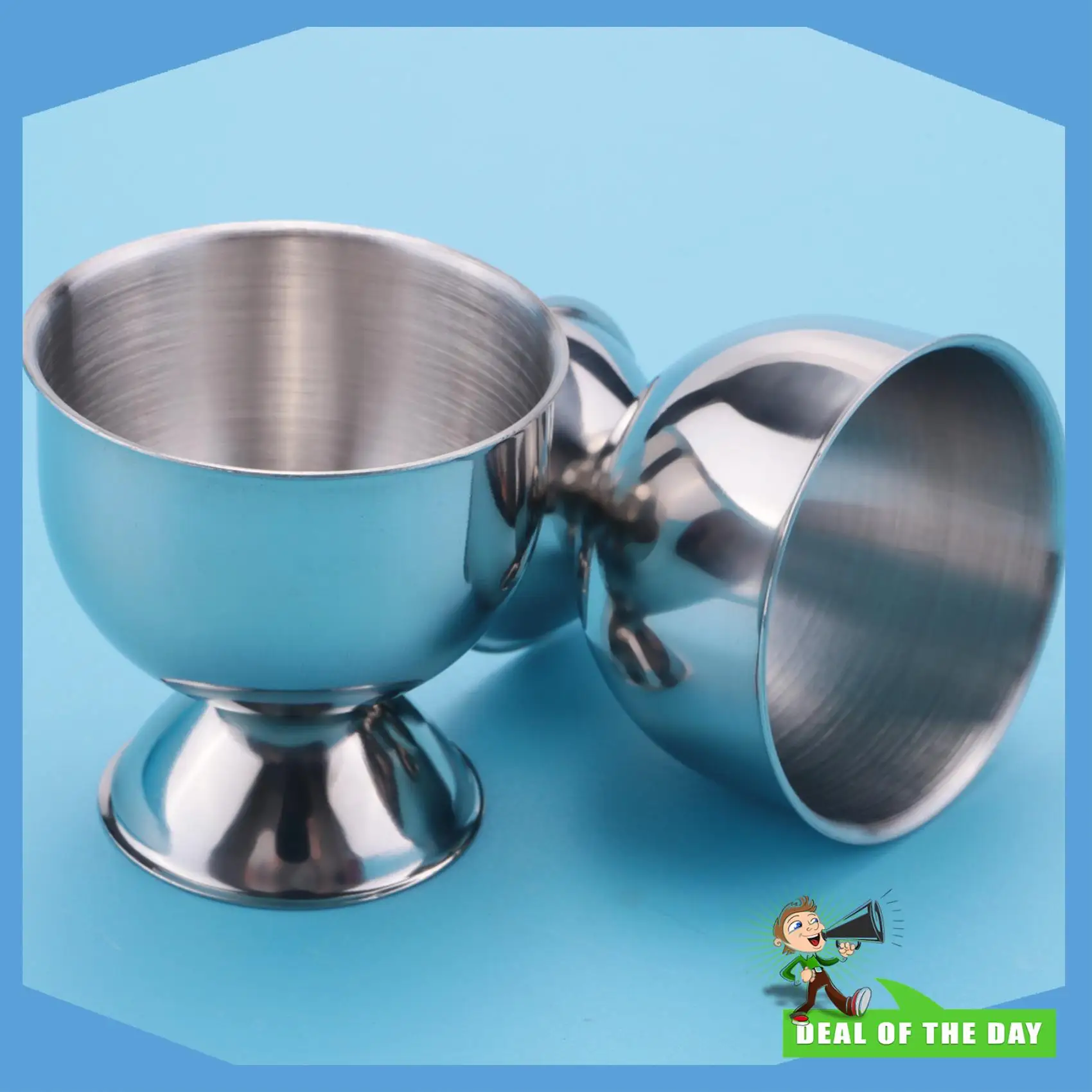 

24-Hour Delivery Egg Cup Tray Stainless Steel Soft Boiled Egg Cup Holder Can Be Made Of Small Wine Glasses 6 Sets