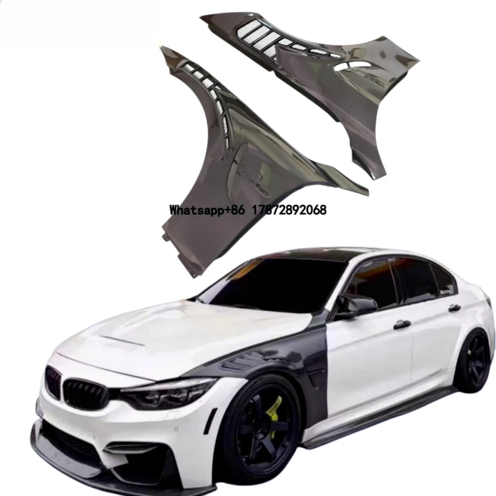 

For M3 M4 F80 F82 High Quality Wet Carbon Fiber Mud Flaps Exterior Accessories Upgrade RS Style Mudguards