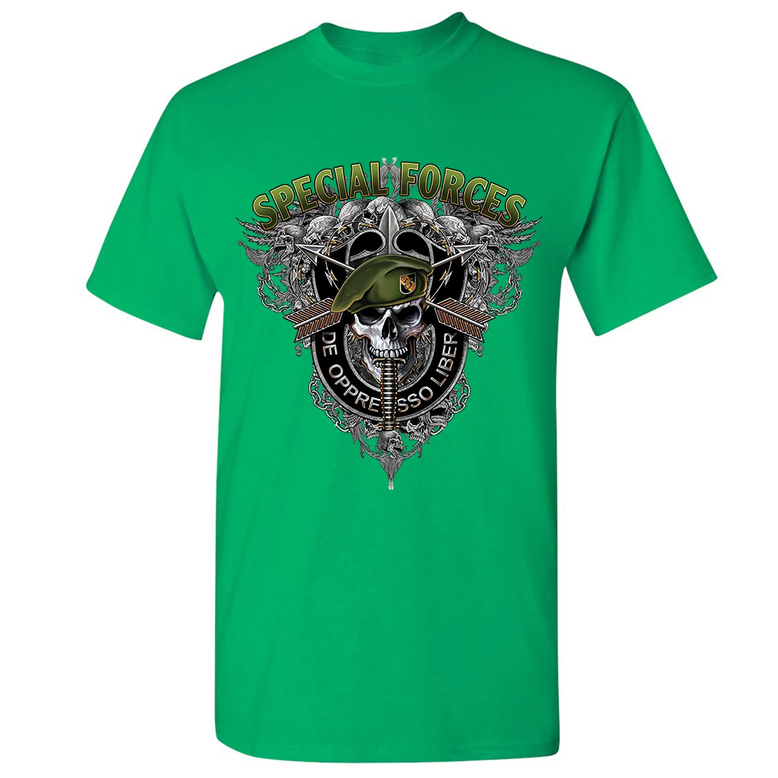 De Oppresso Liber Green Beret Special Forces T-Shirt 100% Cotton O-Neck Summer Short Sleeve Casual Mens T-shirt Size S-3XL