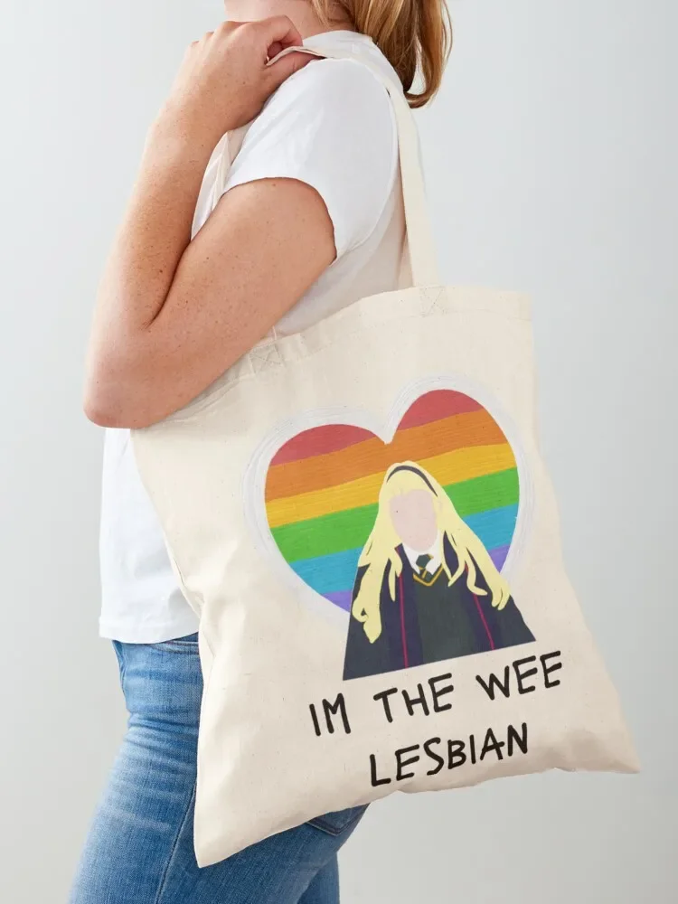

Derry Girls Pride Im The Wee Lesbian Fitted Tote Bag Shopper Canvas Canvas shoulder bag tote bag