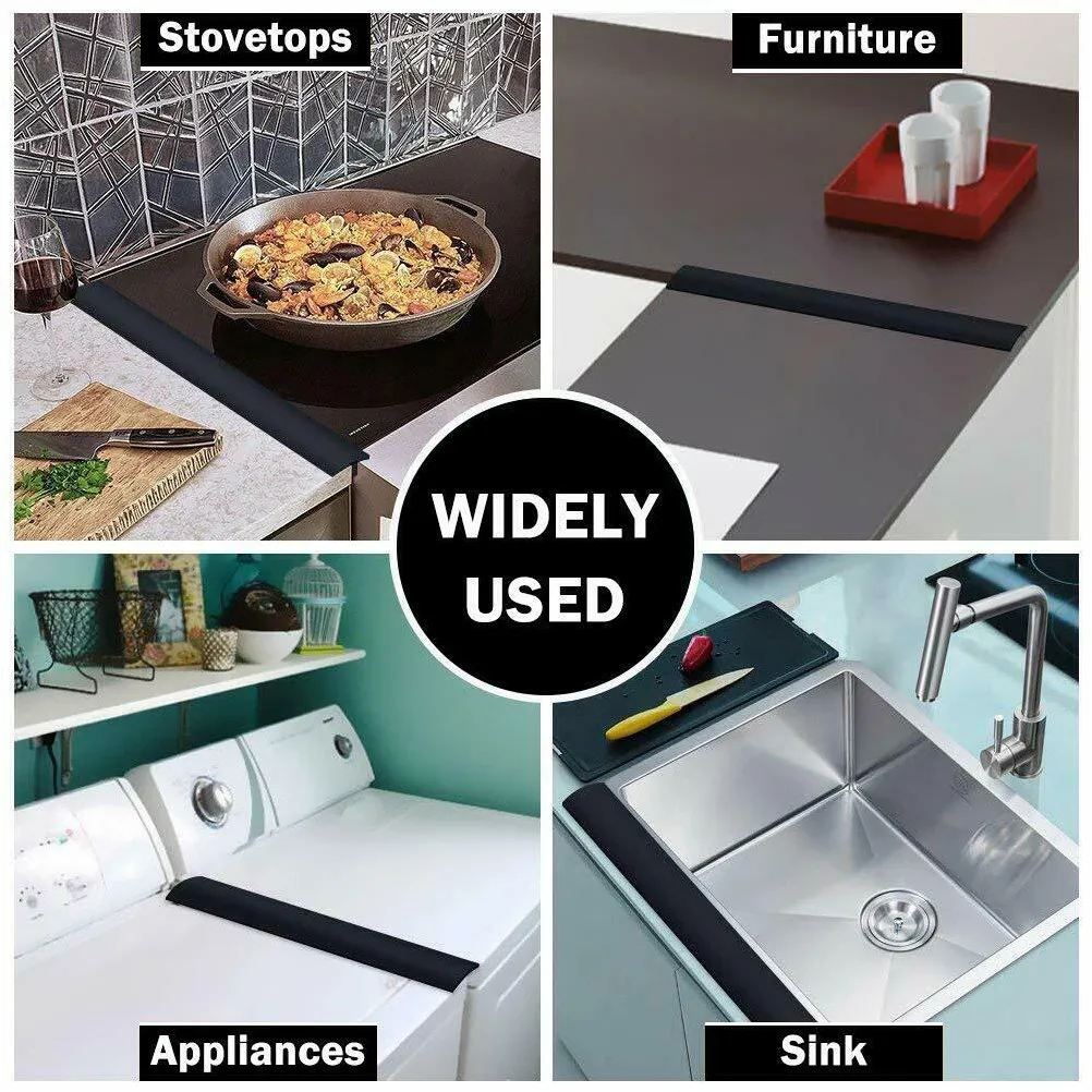 

Silicone 21 Inch Stove Gaps Cover Heat Resistant Flexible Kitchen Oven Side Guard Stove Slit Protector Cover