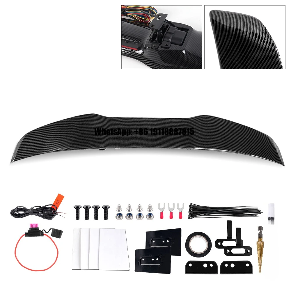 

Factory Direct Sales Universal Rear Trunk Spoiler Racing Wing Carbon Fiber Fits Most Sedans & Some Hatchbacks