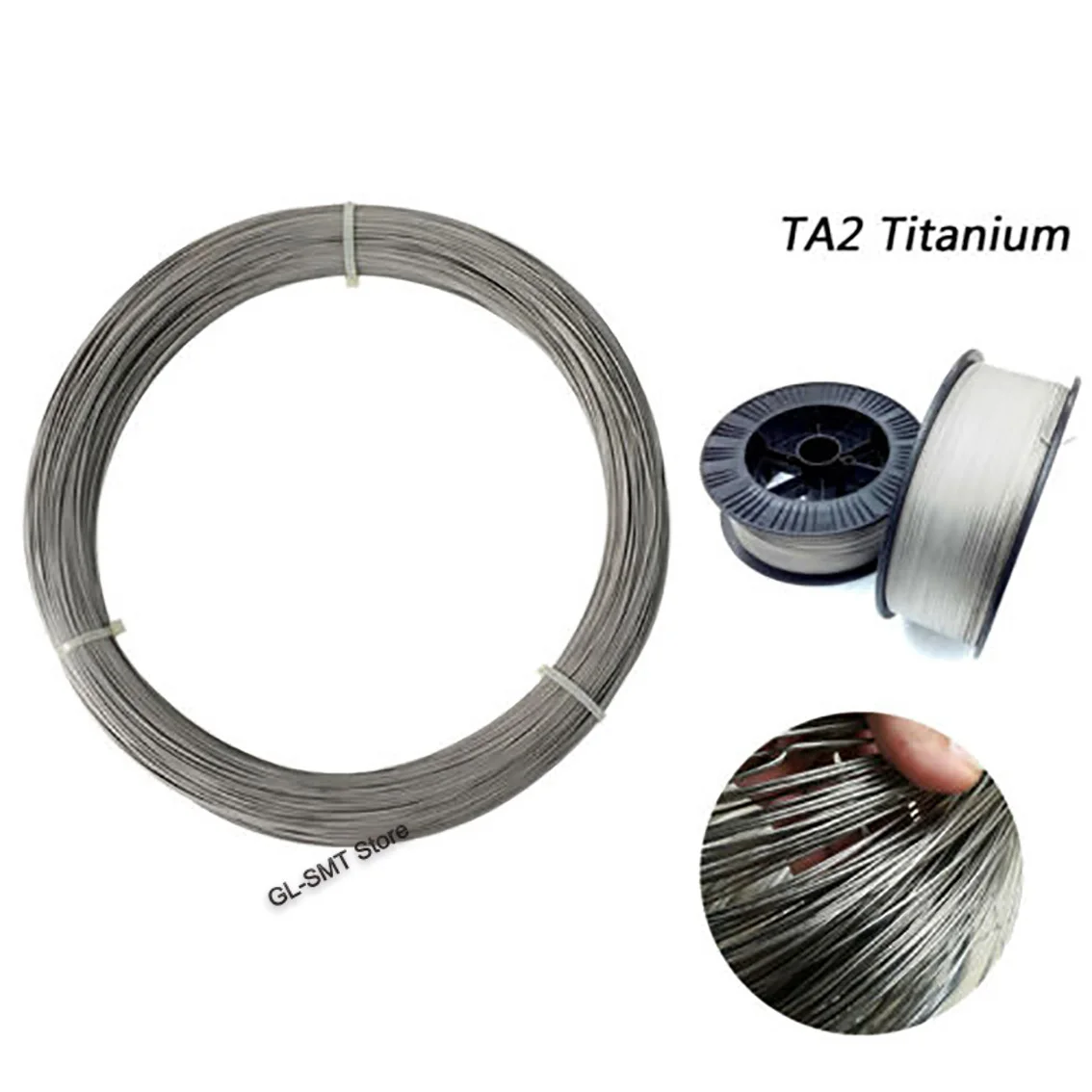 Anti-Rustproof Titanium Wire, DIY Metal Wire Cord Line, Handmade Acessório, 0.5mm, 1mm, 1.5mm, 2mm, 2.5mm, 3mm, 4mm, TA2